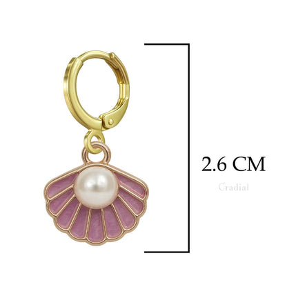 Purple Shell Earrings