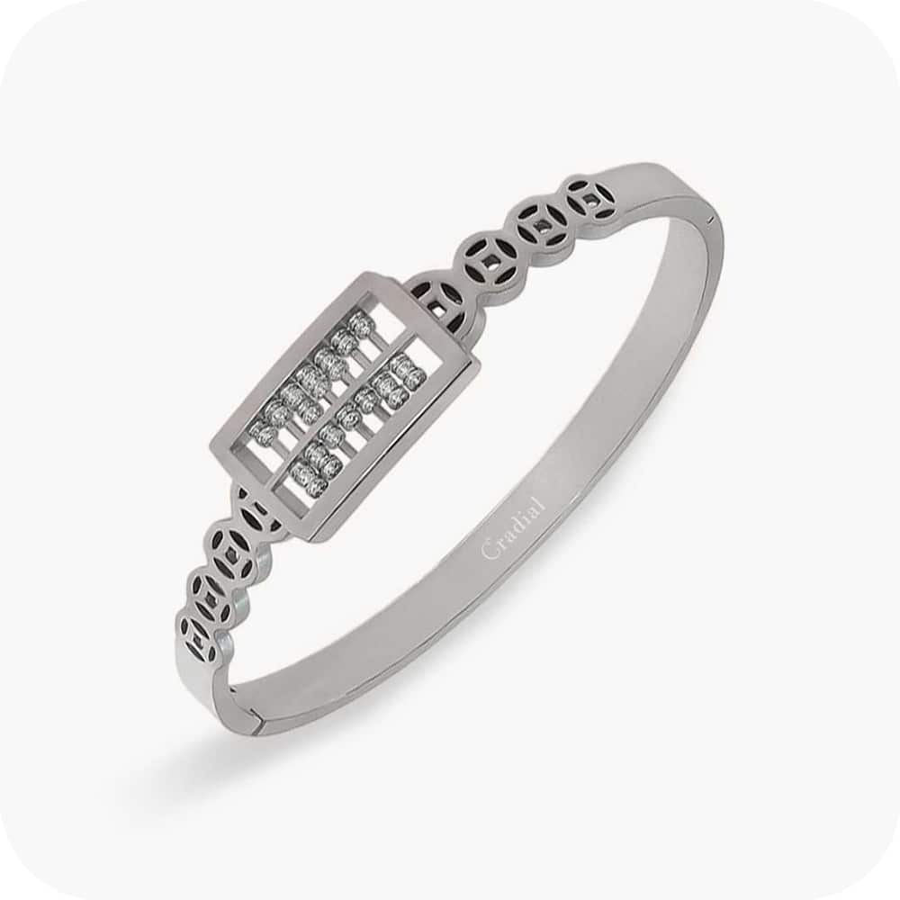 Silver Abacus Bangle
