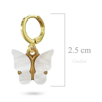 White Butterfly Earrings