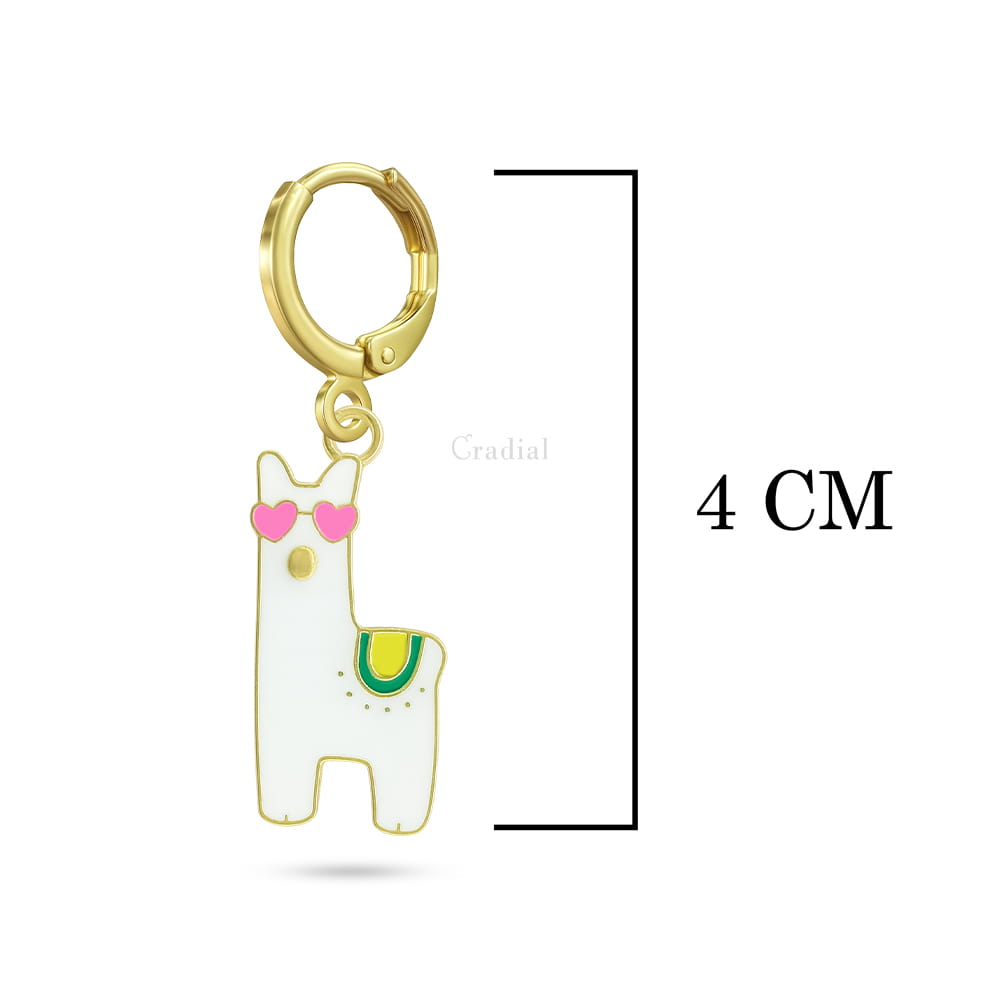 White Llama Earrings