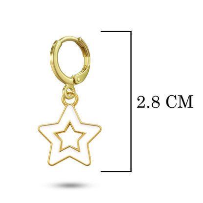 White Star Earrings