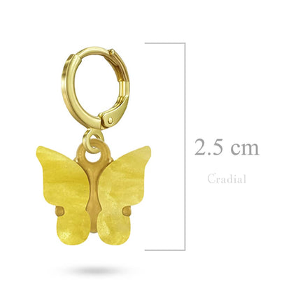 Yellow Butterfly Earrings