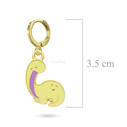 Yellow Dino Earrings