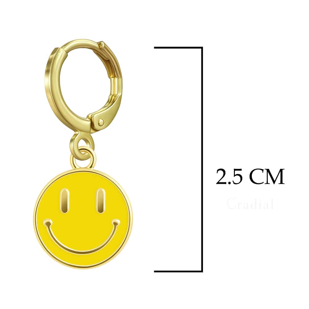 Yellow Smiley Earrings