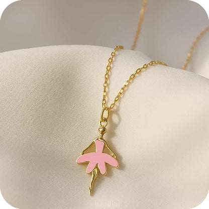 White Ballerina Necklace