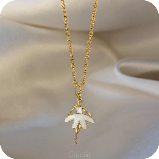 White Ballerina Necklace