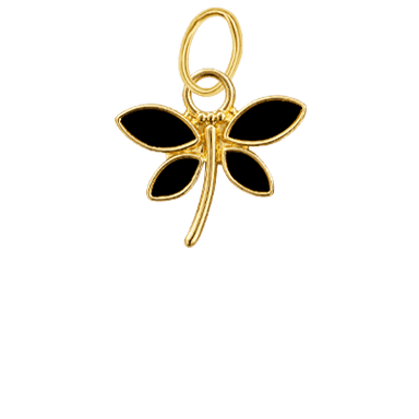 Black Dragonfly Charm