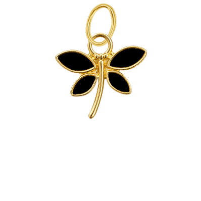 Black Dragonfly Charm
