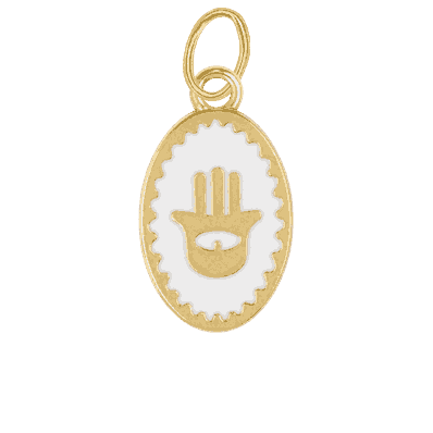 White Hamsa Seal