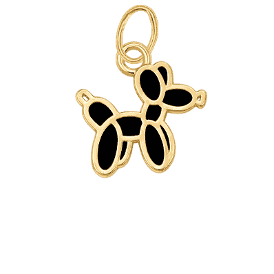 Black Poodle Charm
