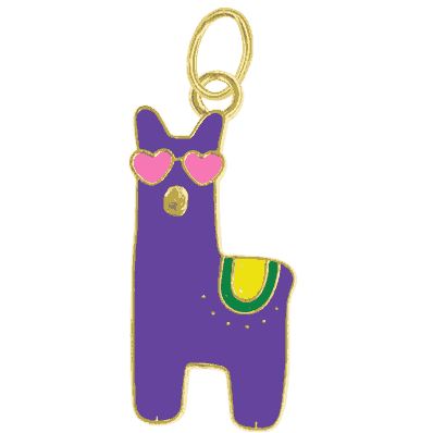 Purple Llama Charm