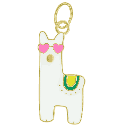 White Llama Charm