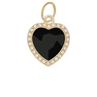 Noir Heart Charm