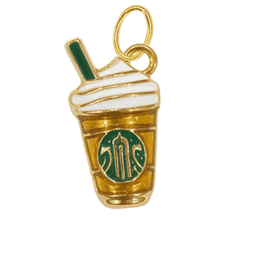 Coffee Cup Gold Charm