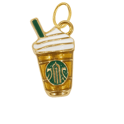 Coffee Cup Gold Charm