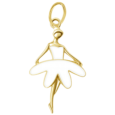 White Ballerina Charm