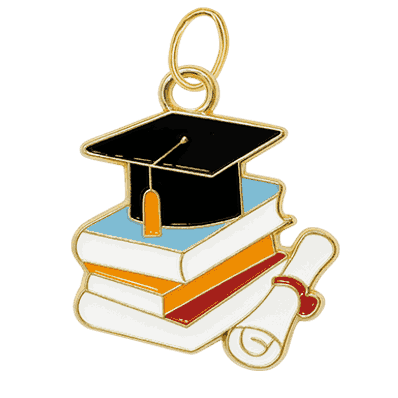 Grad Blue Charm