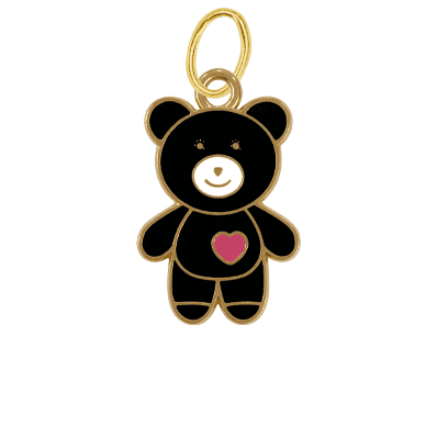 Black Teddy Charm