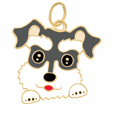 Grey Dog Charm