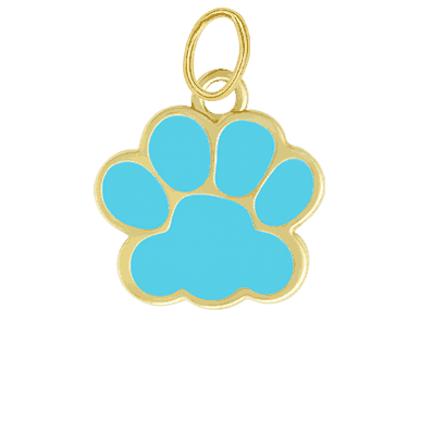 Blue Paw Charm