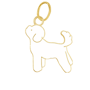 White Dog Charm