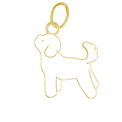White Dog Charm