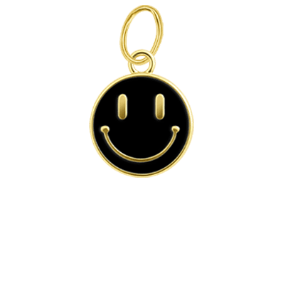 Black Smiley Charm