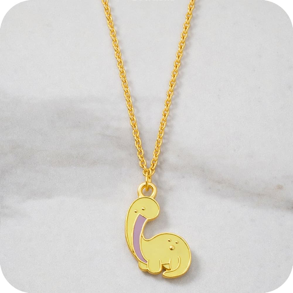 Yellow Dino Necklace