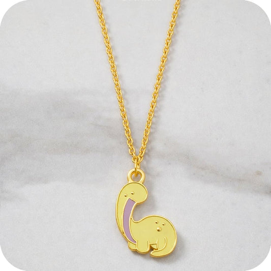 Yellow Dino Necklace
