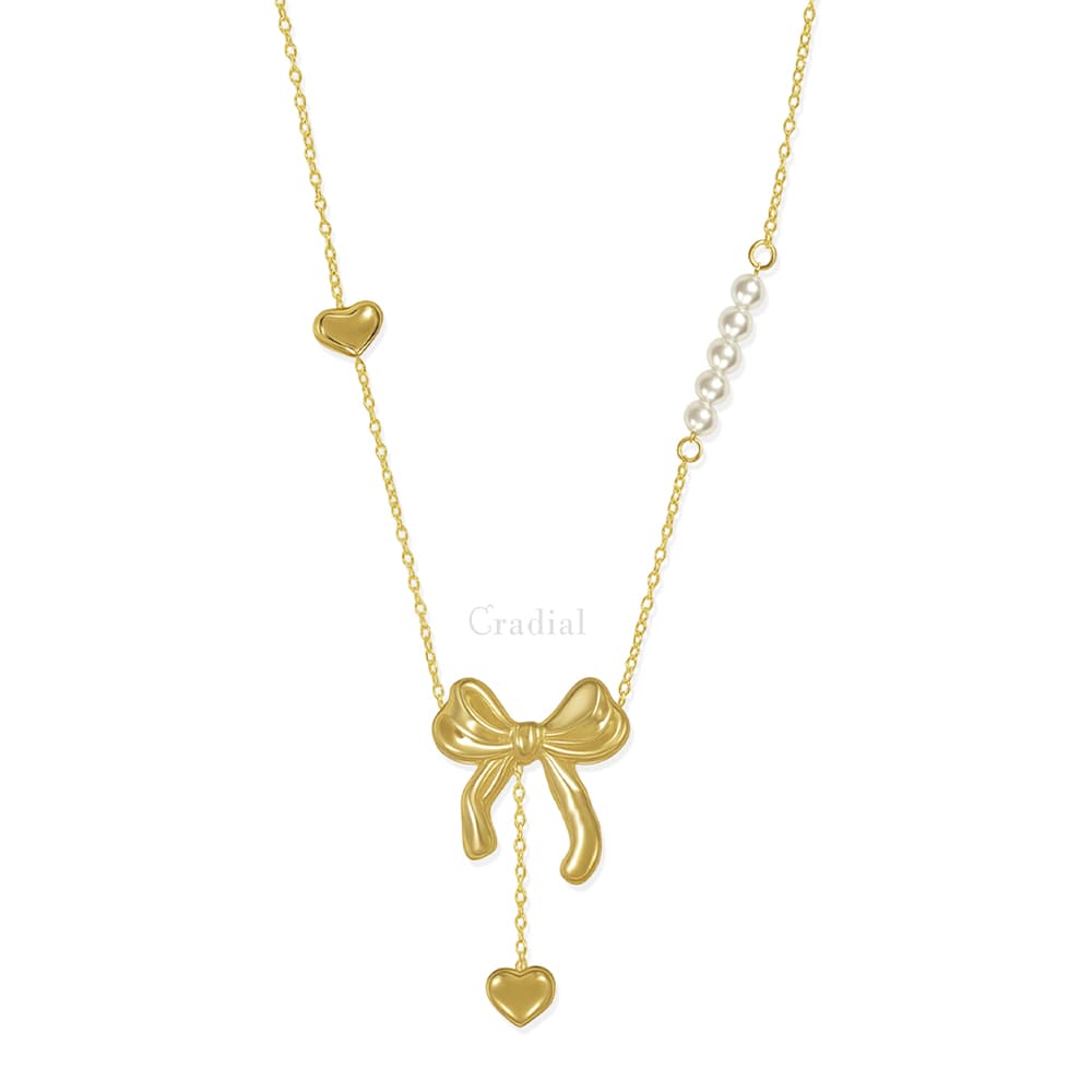 Bow & Heart Necklace