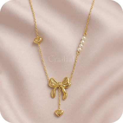 Bow & Heart Necklace