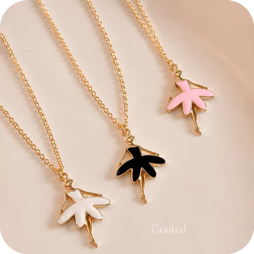 White Ballerina Necklace