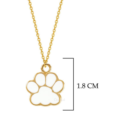 White Paw Necklace