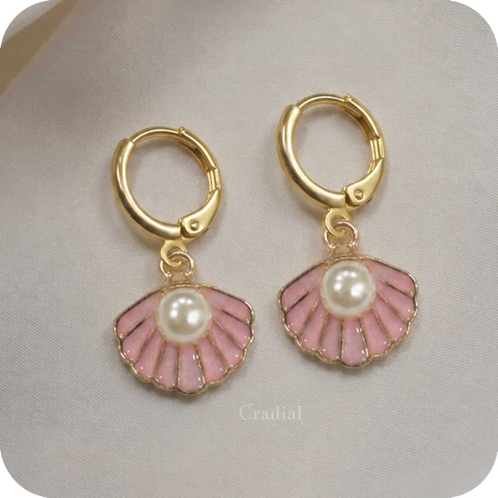 Pink Shell Earrings