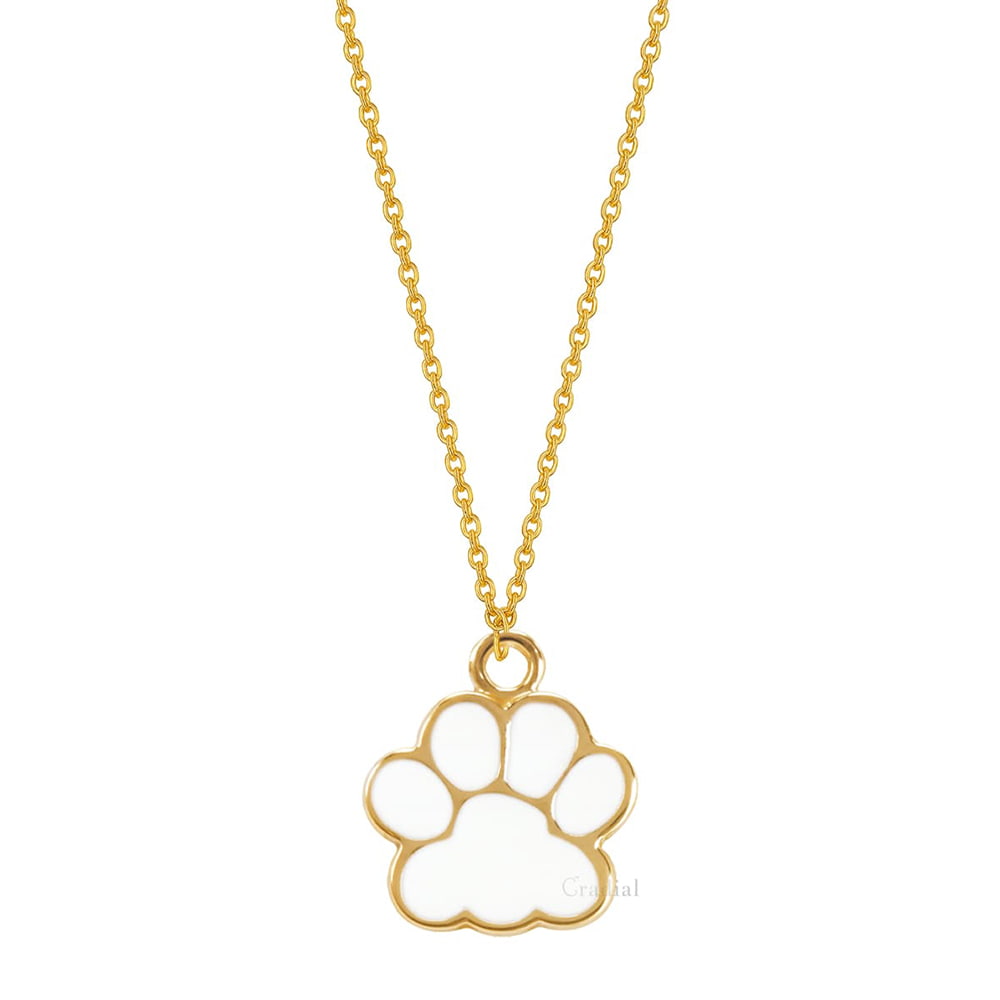 White Paw Necklace