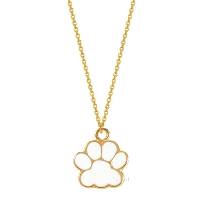 White Paw Necklace