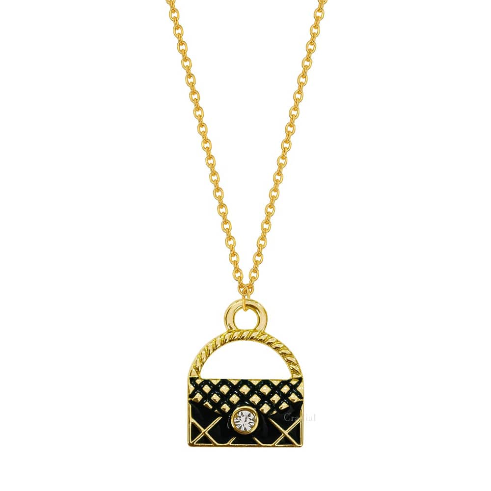 Black Handbag Necklace
