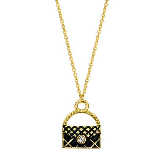 Black Handbag Necklace