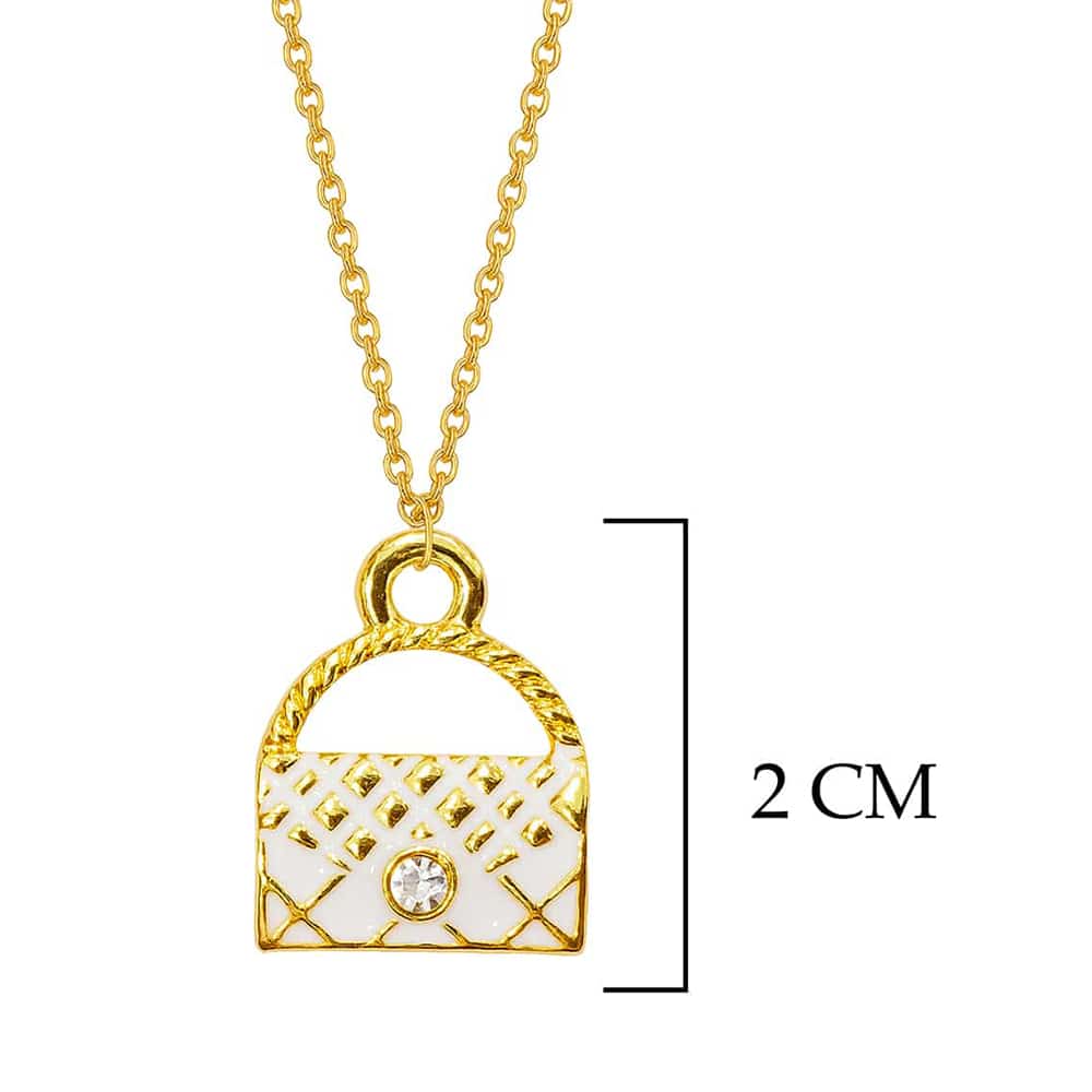 White Handbag Necklace