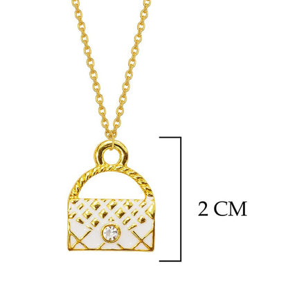 White Handbag Necklace