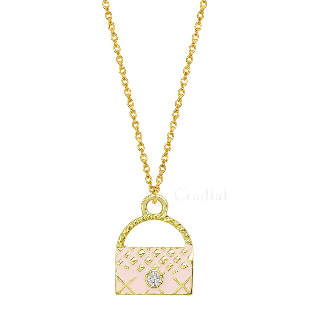 Pink Handbag Necklace