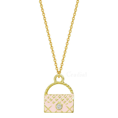 Pink Handbag Necklace