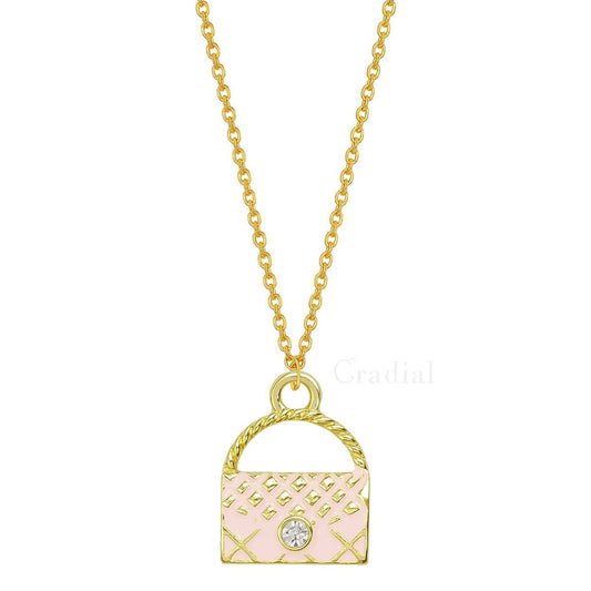 Pink Handbag Necklace