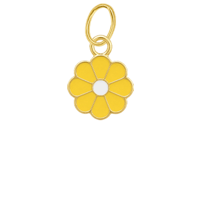 Tiny Yellow Flower Charm