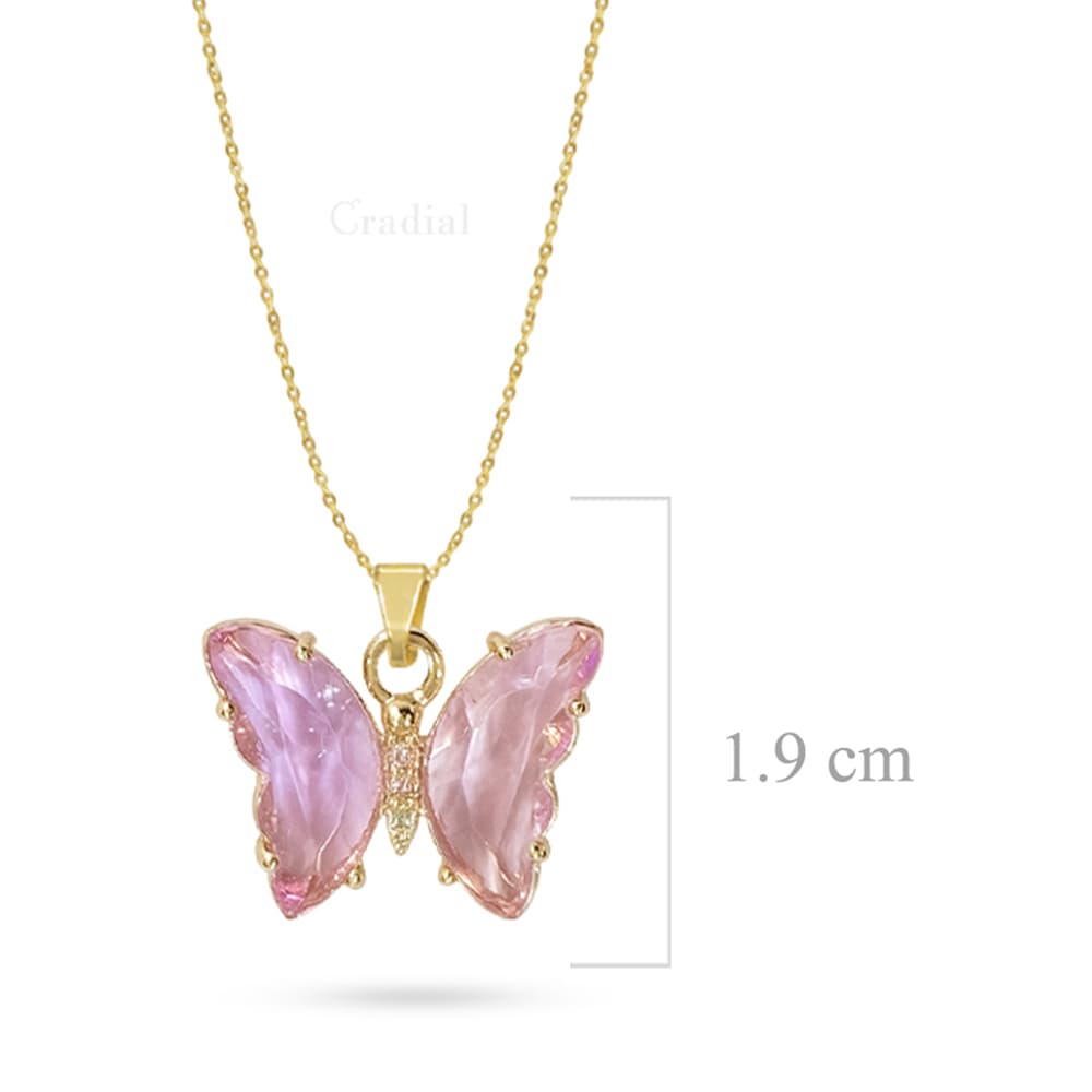 Purple Crystwing Necklace